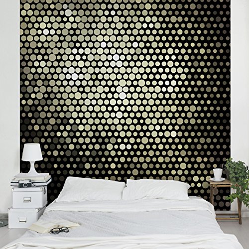 Apalis Vliestapete Disco Background Fototapete Quadrat | Vlies Tapete Wandtapete Wandbild Foto 3D Fototapete für Schlafzimmer Wohnzimmer Küche | Größe: 192x192 cm, schwarz, 97590 von Apalis