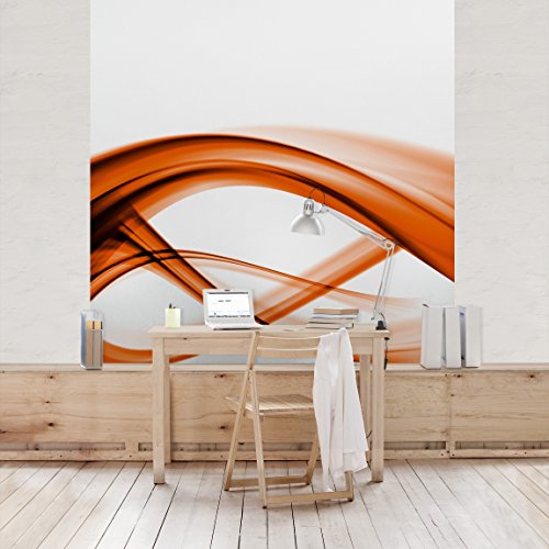 Apalis Vliestapete Element Fototapete Quadrat | Vlies Tapete Wandtapete Wandbild Foto 3D Fototapete für Schlafzimmer Wohnzimmer Küche | Größe: 240x240 cm, orange, 95426 von Apalis