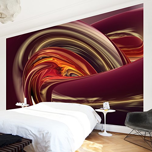 Apalis Vliestapete Fantastic Burning Fototapete Breit | Vlies Tapete Wandtapete Wandbild Foto 3D Fototapete für Schlafzimmer Wohnzimmer Küche | rot, 94633 von Apalis