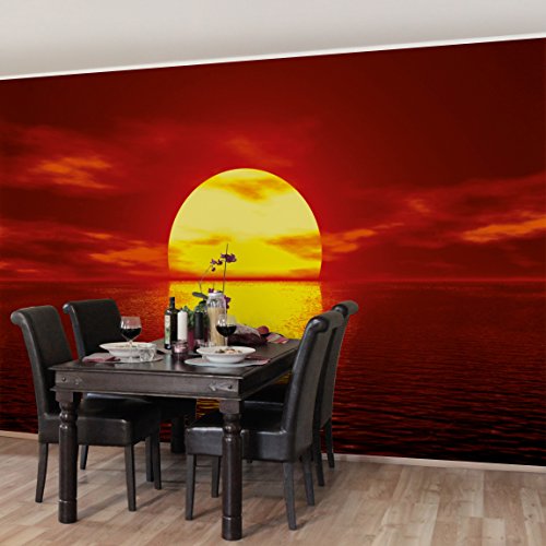 Apalis Vliestapete Fantastic Sunset Fototapete Breit | Vlies Tapete Wandtapete Wandbild Foto 3D Fototapete für Schlafzimmer Wohnzimmer Küche | gelb, 94910 von Apalis