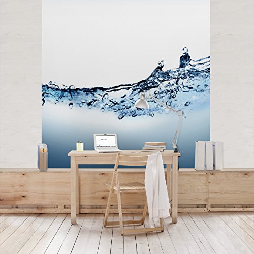 Apalis Vliestapete Fizzy Water Fototapete Quadrat | Vlies Tapete Wandtapete Wandbild Foto 3D Fototapete für Schlafzimmer Wohnzimmer Küche | Größe: 192x192 cm, blau, 95328 von Apalis