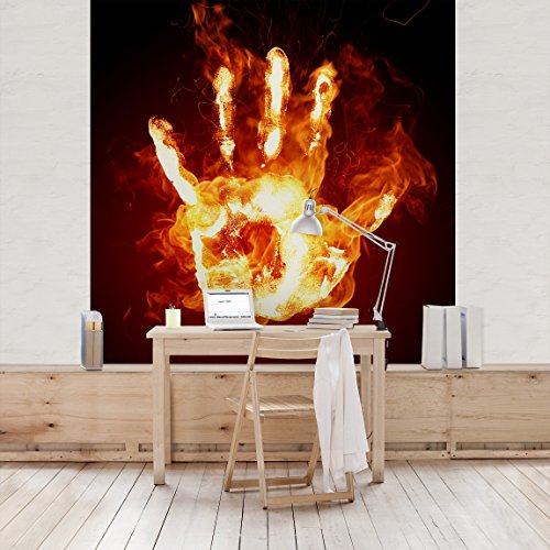 Apalis Vliestapete Flammende Identität Fototapete Quadrat | Vlies Tapete Wandtapete Wandbild Foto 3D Fototapete für Schlafzimmer Wohnzimmer Küche | Größe: 192x192 cm, gelb, 97646 von Apalis