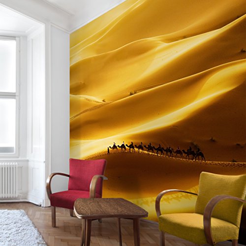 Apalis Vliestapete Golden Dunes Fototapete Quadrat | Vlies Tapete Wandtapete Wandbild Foto 3D Fototapete für Schlafzimmer Wohnzimmer Küche | Größe: 288x288 cm, gelb, 95341 von Apalis