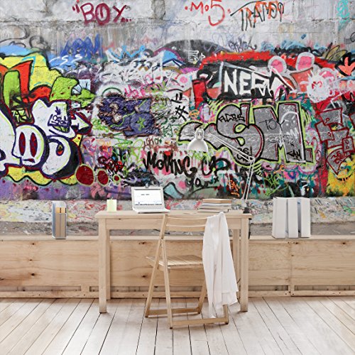 Apalis Vliestapete Graffiti Fototapete Breit | Vlies Tapete Wandtapete Wandbild Foto 3D Fototapete für Schlafzimmer Wohnzimmer Küche | mehrfarbig, 98533 von Apalis