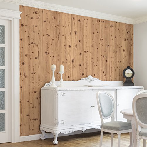 Apalis Vliestapete Holz Antique Whitewood Fototapete Quadrat | Vlies Tapete Wandtapete Wandbild Foto 3D Fototapete für Schlafzimmer Wohnzimmer Küche | Größe: 288x288 cm, natur, 104830 von Apalis