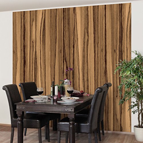 Apalis Vliestapete Holz Schwarze Olive Fototapete Quadrat | Vlies Tapete Wandtapete Wandbild Foto 3D Fototapete für Schlafzimmer Wohnzimmer Küche | Größe: 240x240 cm, braun, 104838 von Apalis