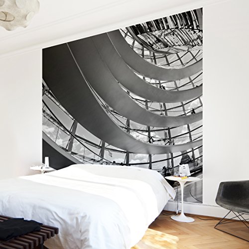 Apalis Vliestapete Im Berliner Reichstag II Fototapete Quadrat | Vlies Tapete Wandtapete Wandbild Foto 3D Fototapete für Schlafzimmer Wohnzimmer Küche | Größe: 240x240 cm, grau, 95356 von Apalis