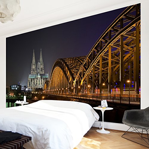 Apalis Vliestapete Kölner Dom Fototapete Breit | Vlies Tapete Wandtapete Wandbild Foto 3D Fototapete für Schlafzimmer Wohnzimmer Küche | mehrfarbig, 94685 von Apalis