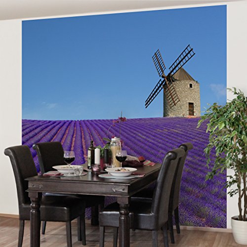 Apalis Vliestapete Lavendelduft in der Provence Fototapete Quadrat | Vlies Tapete Wandtapete Wandbild Foto 3D Fototapete für Schlafzimmer Wohnzimmer Küche | Größe: 240x240 cm, blau, 95366 von Apalis