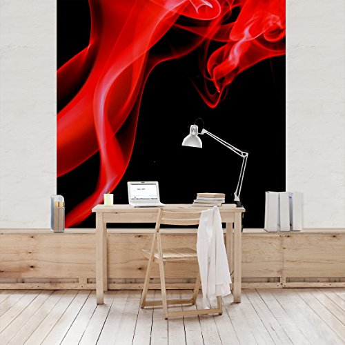 Apalis Vliestapete Magical Flame Fototapete Quadrat | Vlies Tapete Wandtapete Wandbild Foto 3D Fototapete für Schlafzimmer Wohnzimmer Küche | Größe: 288x288 cm, rot, 97817 von Apalis