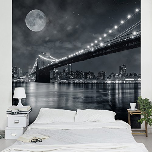 Apalis Vliestapete Manhattan Mysteries Fototapete Quadrat | Vlies Tapete Wandtapete Wandbild Foto 3D Fototapete für Schlafzimmer Wohnzimmer Küche | Größe: 192x192 cm, grau, 97829 von Apalis