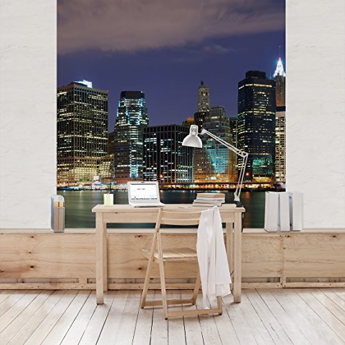 Apalis Vliestapete Manhattan in New York City Fototapete Quadrat | Vlies Tapete Wandtapete Wandbild Foto 3D Fototapete für Schlafzimmer Wohnzimmer Küche | Größe: 240x240 cm, mehrfarbig, 97827 von Apalis