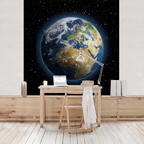 Apalis Vliestapete My Earth Fototapete Quadrat | Vlies Tapete Wandtapete Wandbild Foto 3D Fototapete für Schlafzimmer Wohnzimmer Küche | Größe: 240x240 cm, schwarz, 97856 von Apalis