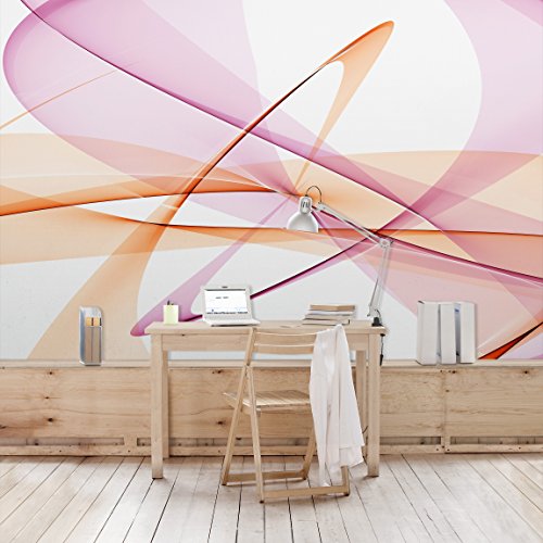 Apalis Vliestapete Mystical Waves Fototapete Breit | Vlies Tapete Wandtapete Wandbild Foto 3D Fototapete für Schlafzimmer Wohnzimmer Küche | rosa, 94975 von Apalis