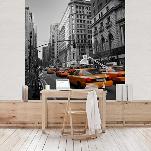 Apalis Vliestapete New York Fototapete Quadrat | Vlies Tapete Wandtapete Wandbild Foto 3D Fototapete für Schlafzimmer Wohnzimmer Küche | Größe: 240x240 cm, gelb, 95401 von Apalis