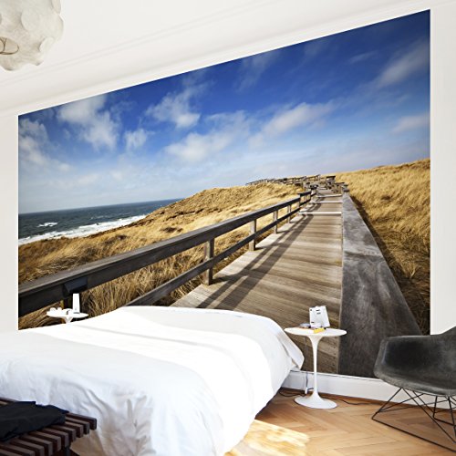 Apalis Vliestapete Nordseespaziergang Fototapete Breit | Vlies Tapete Wandtapete Wandbild Foto 3D Fototapete für Schlafzimmer Wohnzimmer Küche | blau, 94755 von Apalis