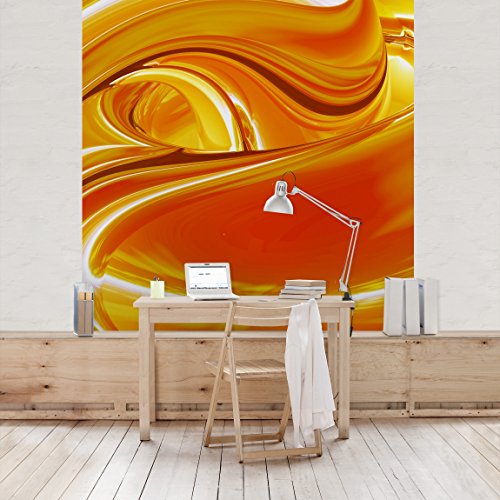 Apalis Vliestapete Orchad Road Fototapete Quadrat | Vlies Tapete Wandtapete Wandbild Foto 3D Fototapete für Schlafzimmer Wohnzimmer Küche | Größe: 192x192 cm, gelb, 97888 von Apalis