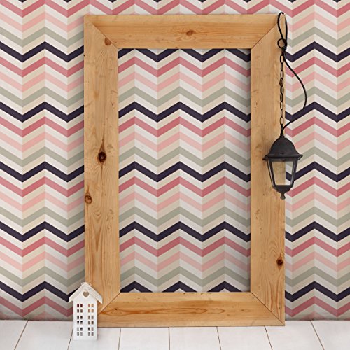 Apalis Vliestapete Puder Chevron Fototapete Breit | Vlies Tapete Wandtapete Wandbild Foto 3D Fototapete für Schlafzimmer Wohnzimmer Küche | rot, 106869 von Apalis