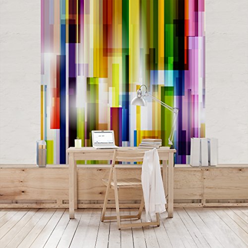 Apalis Vliestapete Rainbow Cubes Fototapete Quadrat | Vlies Tapete Wandtapete Wandbild Foto 3D Fototapete für Schlafzimmer Wohnzimmer Küche | Größe: 192x192 cm, gelb, 95439 von Apalis