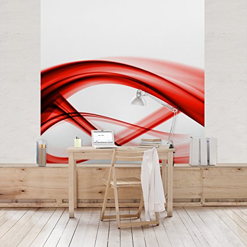Apalis Vliestapete Red Element Fototapete Quadrat | Vlies Tapete Wandtapete Wandbild Foto 3D Fototapete für Schlafzimmer Wohnzimmer Küche | Größe: 192x192 cm, rot, 97942 von Apalis