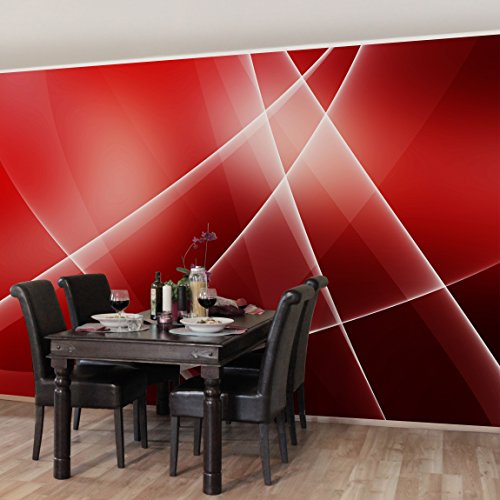 Apalis Vliestapete Red Turbulency Fototapete Breit | Vlies Tapete Wandtapete Wandbild Foto 3D Fototapete für Schlafzimmer Wohnzimmer Küche | rot, 95001 von Apalis