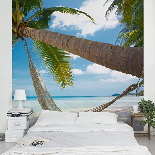 Apalis Vliestapete Relaxing Day Fototapete Quadrat | Vlies Tapete Wandtapete Wandbild Foto 3D Fototapete für Schlafzimmer Wohnzimmer Küche | Größe: 240x240 cm, blau, 97954 von Apalis