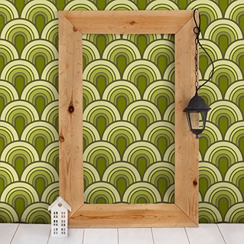 Apalis Vliestapete Retro Schuppen Fototapete Breit | Vlies Tapete Wandtapete Wandbild Foto 3D Fototapete für Schlafzimmer Wohnzimmer Küche | grün, 106872 von Apalis