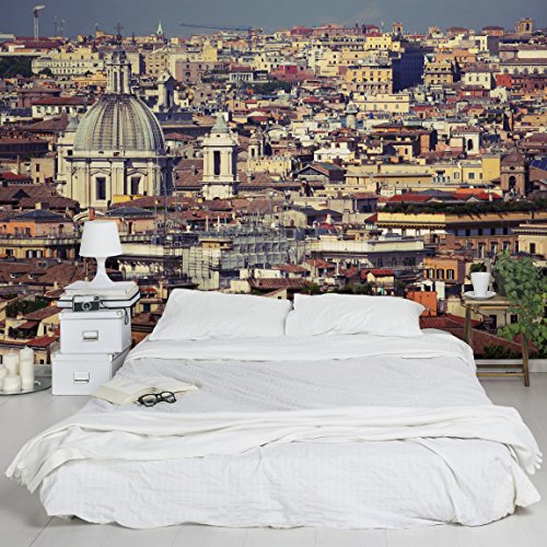 Apalis Vliestapete Rome Rooftops Fototapete Breit | Vlies Tapete Wandtapete Wandbild Foto 3D Fototapete für Schlafzimmer Wohnzimmer Küche | mehrfarbig, 94783 von Apalis