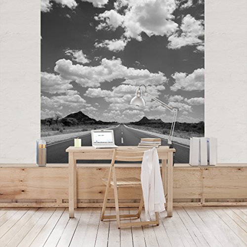 Apalis Vliestapete Route 66 II Fototapete Quadrat | Vlies Tapete Wandtapete Wandbild Foto 3D Fototapete für Schlafzimmer Wohnzimmer Küche | Größe: 240x240 cm, grau, 95446 von Apalis