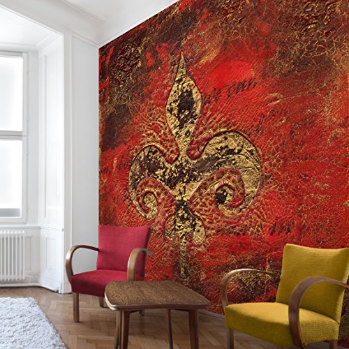 Apalis Vliestapete Secret in Patina Fototapete Quadrat | Vlies Tapete Wandtapete Wandbild Foto 3D Fototapete für Schlafzimmer Wohnzimmer Küche | Größe: 240x240 cm, rot, 95453 von Apalis