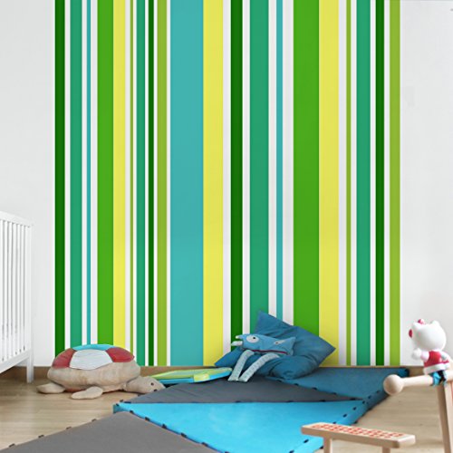 Apalis Vliestapete Super Stripes 2 Fototapete Quadrat | Vlies Tapete Wandtapete Wandbild Foto 3D Fototapete für Schlafzimmer Wohnzimmer Küche | Größe: 240x240 cm, gelb, 98059 von Apalis