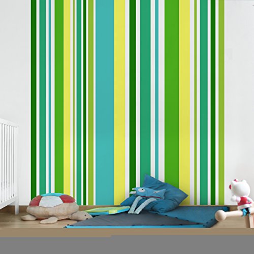 Apalis Vliestapete Super Stripes 2 Fototapete Quadrat | Vlies Tapete Wandtapete Wandbild Foto 3D Fototapete für Schlafzimmer Wohnzimmer Küche | Größe: 192x192 cm, gelb, 98059 von Apalis