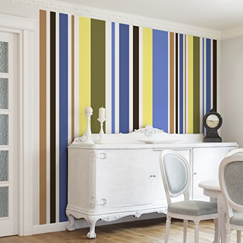 Apalis Vliestapete Super Stripes nummer 2 Fototapete Quadrat | Vlies Tapete Wandtapete Wandbild Foto 3D Fototapete für Schlafzimmer Wohnzimmer Küche | Größe: 192x192 cm, mehrfarbig, 98061 von Apalis