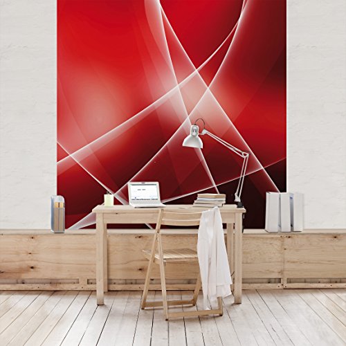 Apalis Vliestapete Swing And Relax Fototapete Quadrat | Vlies Tapete Wandtapete Wandbild Foto 3D Fototapete für Schlafzimmer Wohnzimmer Küche | Größe: 192x192 cm, rot, 98065 von Apalis