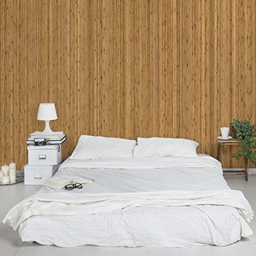 Apalis Vliestapete Tapete Bambus Fototapete Breit | Vlies Tapete Wandtapete Wandbild Foto 3D Fototapete für Schlafzimmer Wohnzimmer Küche | beige, 94542 von Apalis