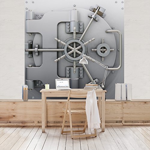 Apalis Vliestapete Tresor Fototapete Quadrat | Vlies Tapete Wandtapete Wandbild Foto 3D Fototapete für Schlafzimmer Wohnzimmer Küche | Größe: 240x240 cm, grau, 95489 von Apalis