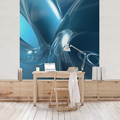 Apalis Vliestapete Underwater Universe Fototapete Quadrat | Vlies Tapete Wandtapete Wandbild Foto 3D Fototapete für Schlafzimmer Wohnzimmer Küche | Größe: 192x192 cm, türkis, 98112 von Apalis