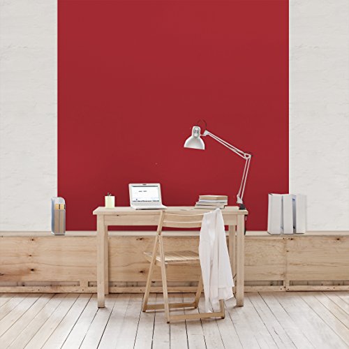 Apalis Vliestapete Uni Quadrat | Vlies Tapete Wandtapete Wandbild Foto 3D Fototapete für Schlafzimmer Wohnzimmer Küche | Größe: 240x240 cm, carmin, 98429 von Apalis