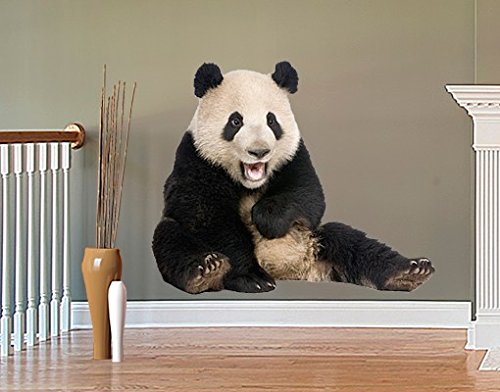Apalis Wandtattoo No.501 Lachender Panda 100x87cm Wandsticker Kinderzimmer China Tiere, Größe:87cm x 100cm von Apalis