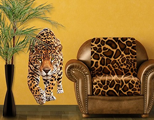 Apalis Wandtattoo No.648 Creeping Jaguar 70x148cm Wandsticker Wild Katze Leopard, Größe:148cm x 70cm von Apalis