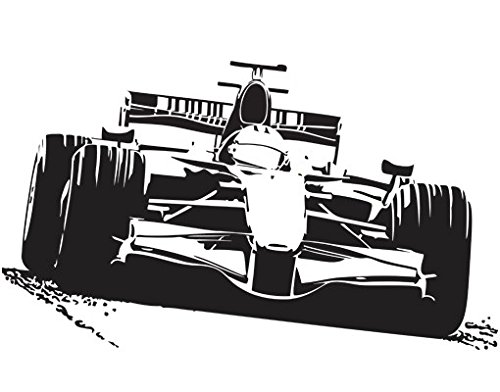 Apalis Wandtattoo No.EG4 Rennauto Formel 1 Auto Sport F1 Schuhmacher, Farbe:Schwarz;Größe:82cm x 140cm von Apalis