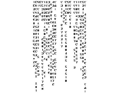 Apalis Wandtattoo No.TA87 Matrix Symbole Zeichen Computer Telefon Zahl, Farbe:Weiß;Größe:206cm x 120cm von Apalis