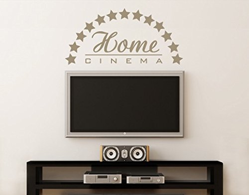 Apalis Wandtattoo No.UL73 Home Cinema Film Movie Kino zu Hause TV, Farbe:Weiß;Größe:50cm x 104cm von Apalis