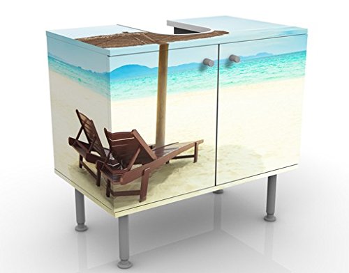 Apalis Waschbeckenunterschrank Beach of Dreams 60x55x35cm Design Waschtisch, Größe:55cm x 60cm von Apalis