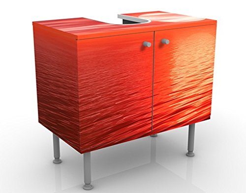 Apalis Waschbeckenunterschrank Red Sunset 60x55x35cm Design Waschtisch, Größe:55cm x 60cm von Apalis