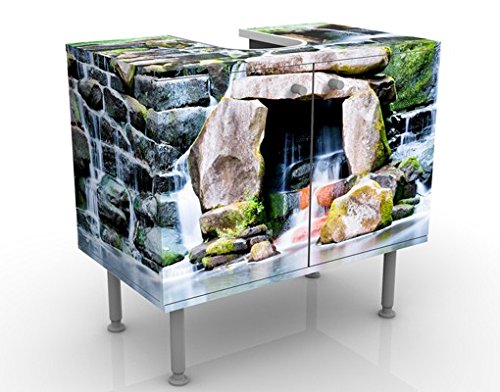 Apalis Waschbeckenunterschrank Wasserfall 60x55x35cm Design Waschtisch, Größe:55cm x 60cm von Apalis