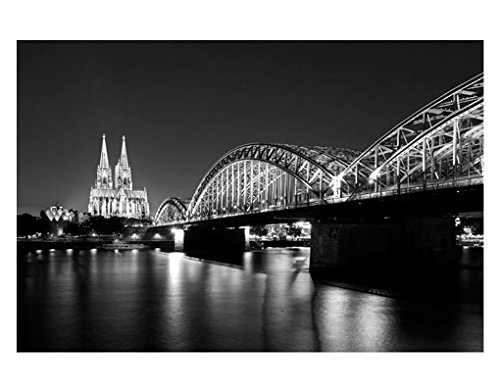 Fensterfolie Sichtschutz Fensterbild Köln bei Nacht II Aufkleber 54 x 81cm von Apalis