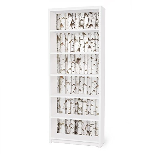 Möbelfolie für IKEA Billy Regal Klebefolie Deko Aufkleber Birkenwand 2X 94x76cm von Apalis