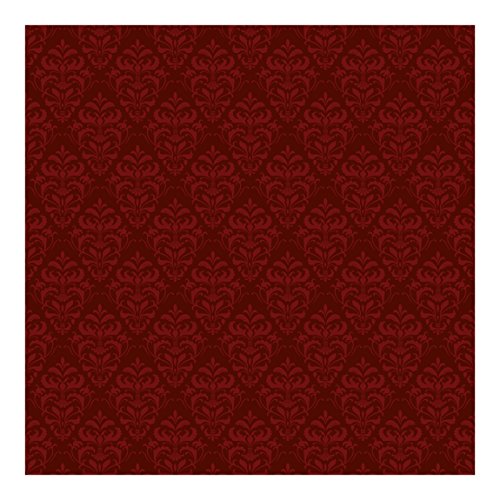 Vliestapete - Roter Französischer Barock - Mustertapete Breit Vlies Tapete Wandtapete Wandbild Foto 3D Fototapete, Größe HxB: 190cm x 288cm von Apalis