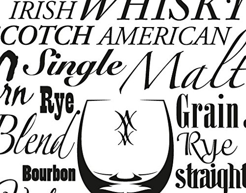 Wandtattoo No.EV92 Whiskey Words WandSticker WandTattoo Schottland Alkohol, Farbe:Braun;Größe:60cm x 62cm von Apalis